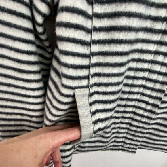 Anthropologie Dolan Striped Moto Jacket Zipper Black White Size XS Minimalist - Picture 9 of 12